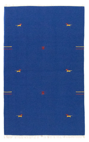 Kelim Teppich - Trendy 180 x 120 cm - blau