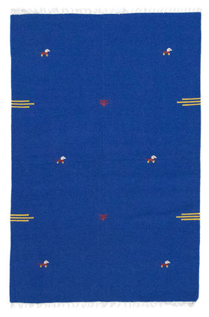 Kelim Teppich - Trendy 180 x 120 cm - blau