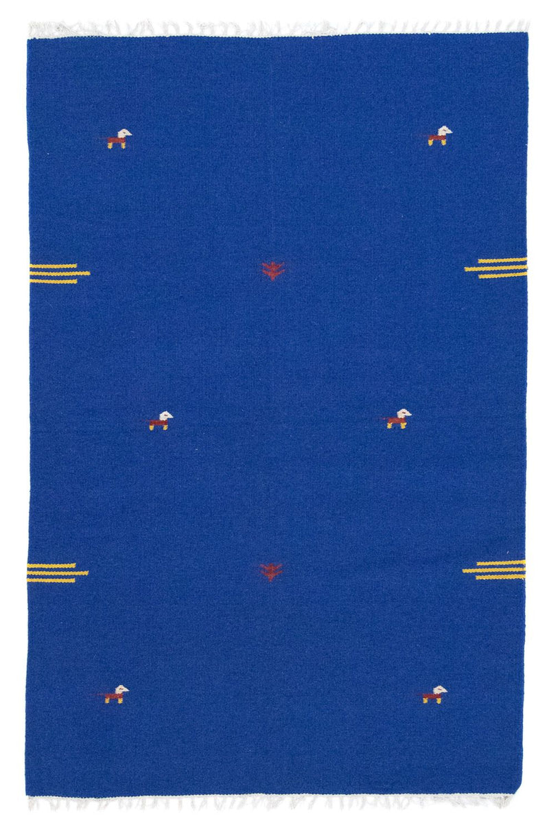 Kelim Teppich - Trendy 180 x 120 cm - blau