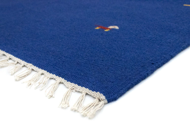 Kelim Teppich - Trendy 180 x 120 cm - blau