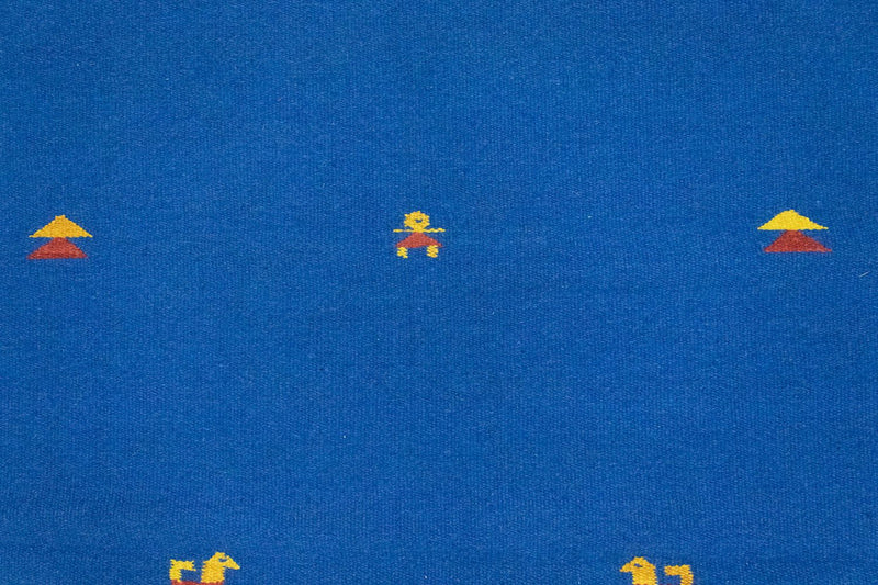 Kelim Teppich - Trendy 180 x 120 cm - blau