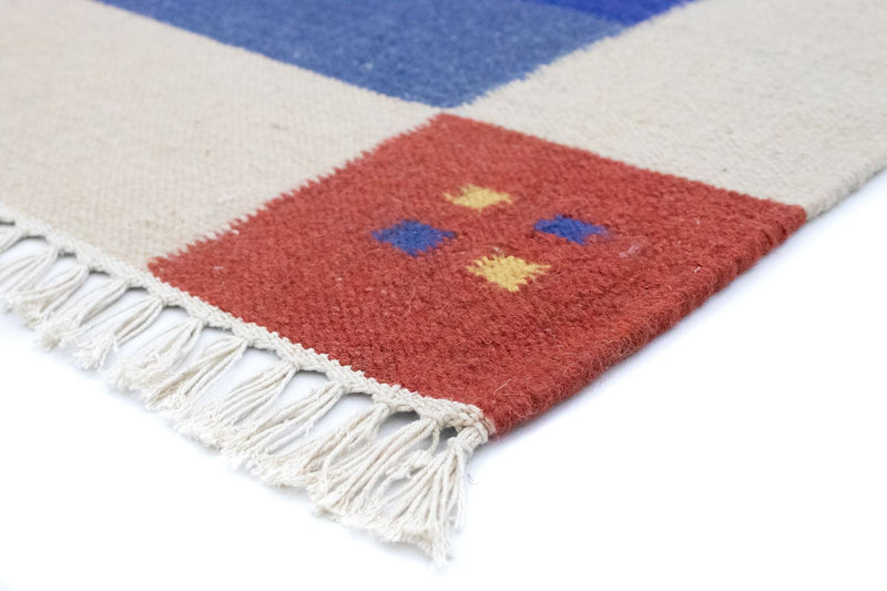 Kelim Teppich - Trendy 180 x 120 cm - blau