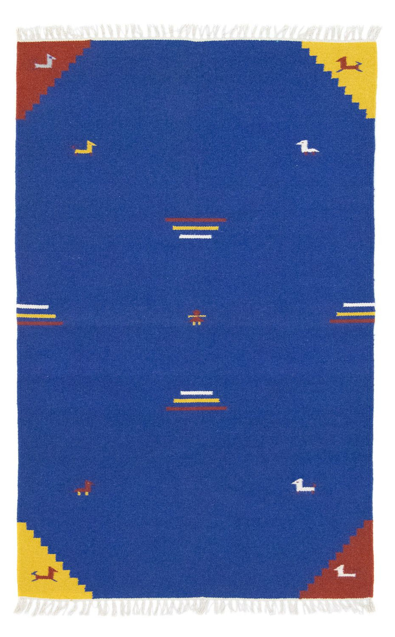 Kelim Teppich - Trendy 180 x 120 cm - blau