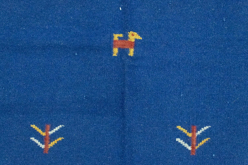 Kelim Teppich - Trendy 200 x 140 cm - blau