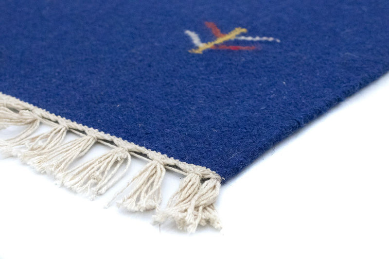 Kelim Teppich - Trendy 200 x 140 cm - blau
