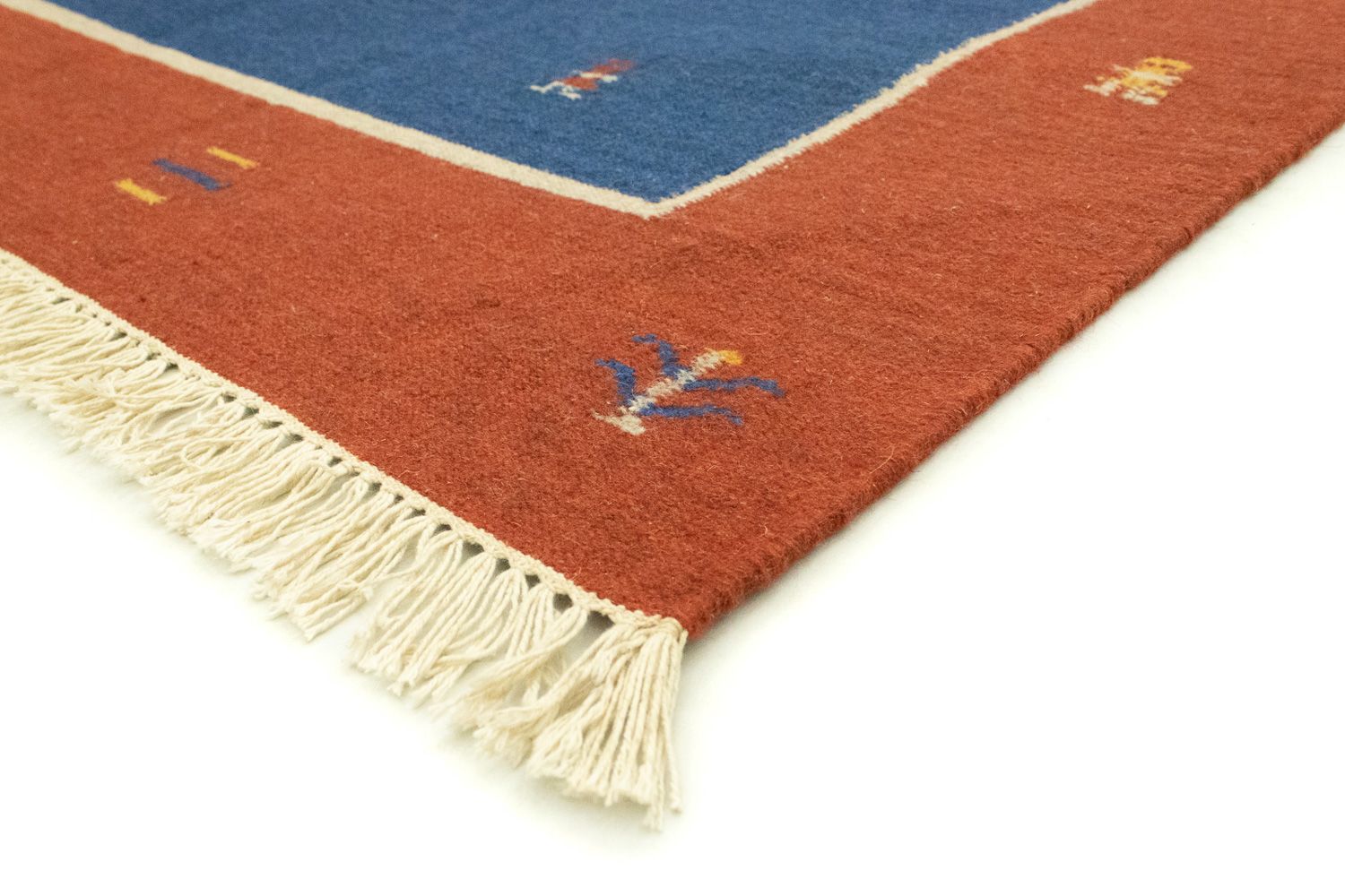 Kelim Teppich - Trendy 300 x 200 cm - blau
