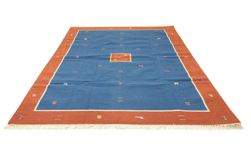 Kelim Teppich - Trendy 300 x 200 cm - blau
