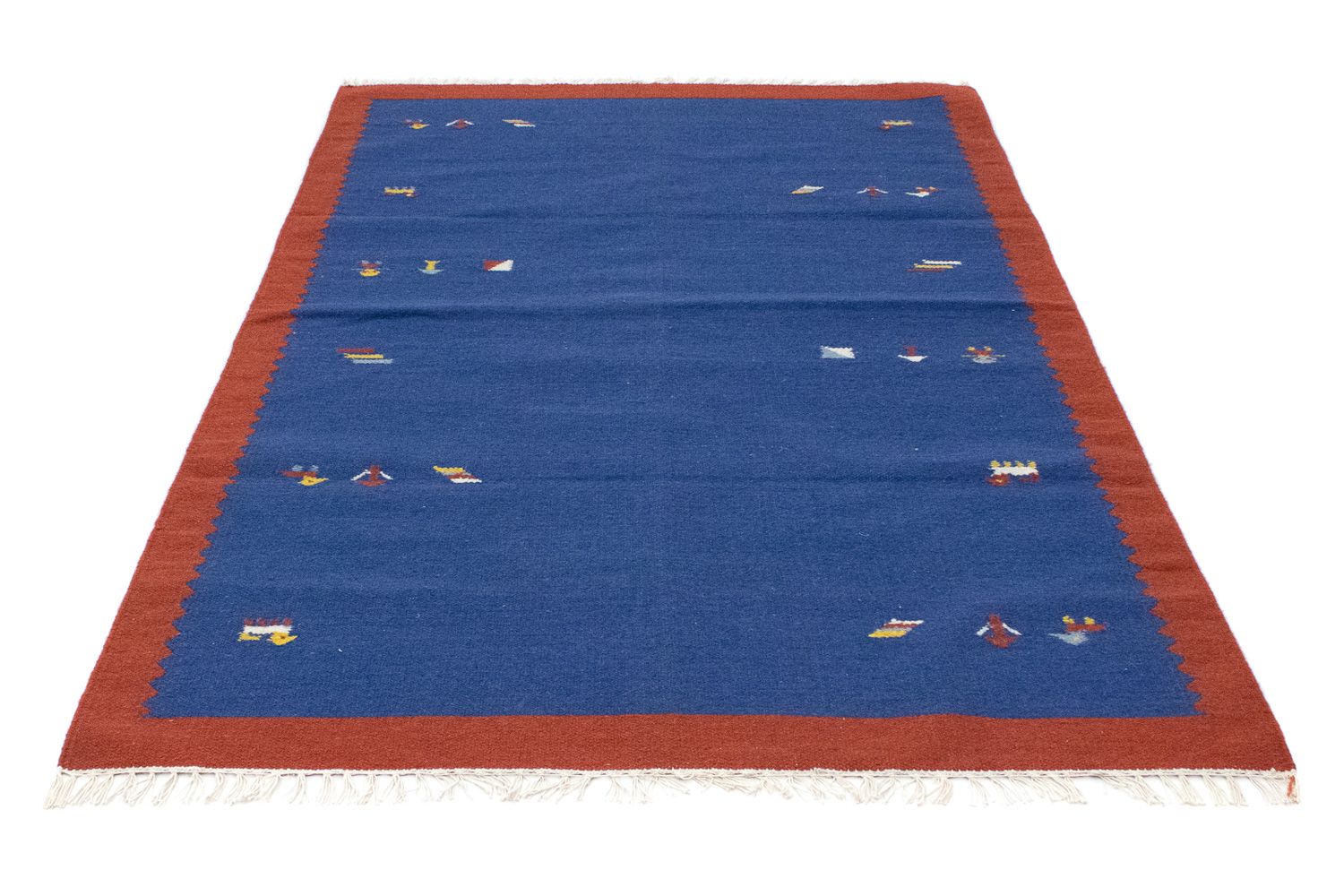 Kelim Teppich - Trendy 180 x 120 cm - blau