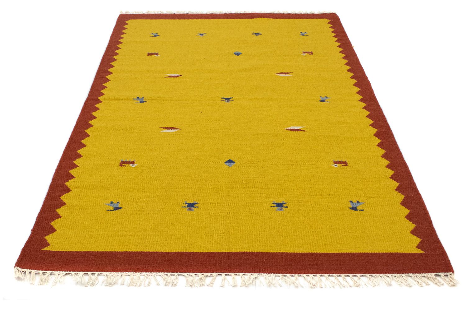 Kelim Teppich - Trendy 180 x 120 cm - gelb