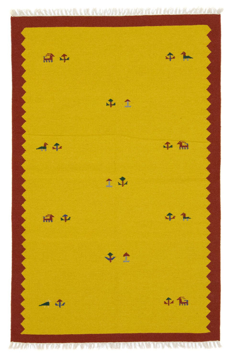 Kelim Teppich - Trendy 180 x 120 cm - gelb