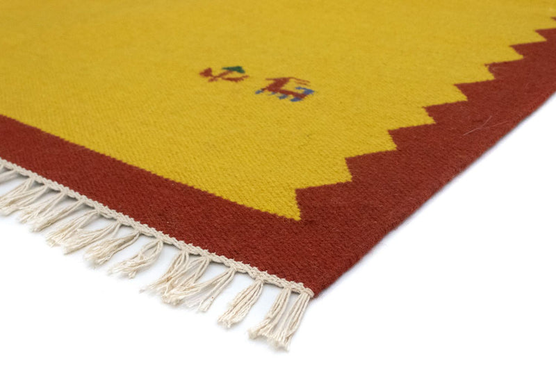 Kelim Teppich - Trendy 180 x 120 cm - gelb