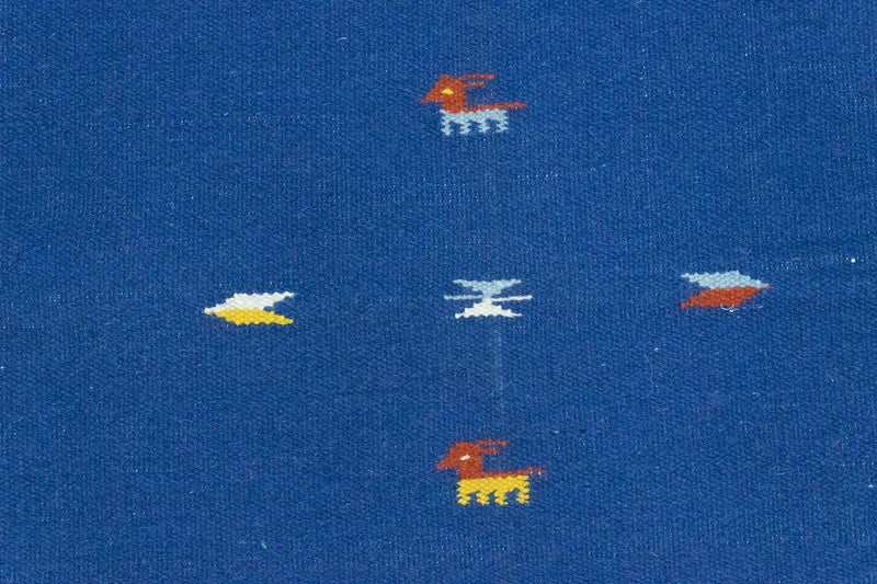 Kelim Teppich - Trendy 180 x 120 cm - blau