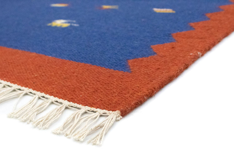 Kelim Teppich - Trendy 180 x 120 cm - blau