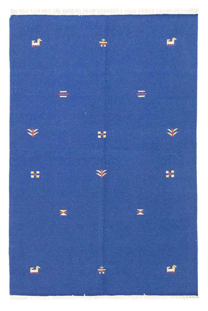 Kelim Teppich - Trendy 200 x 140 cm - blau