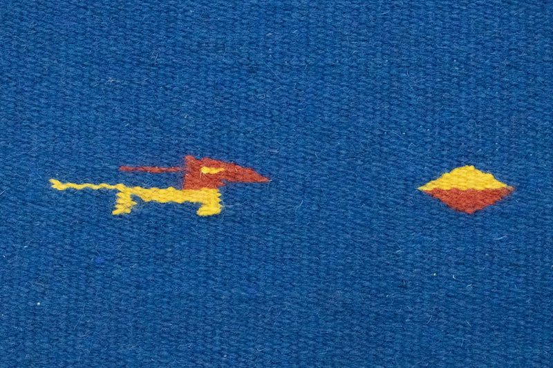 Kelim Teppich - Trendy 200 x 140 cm - blau