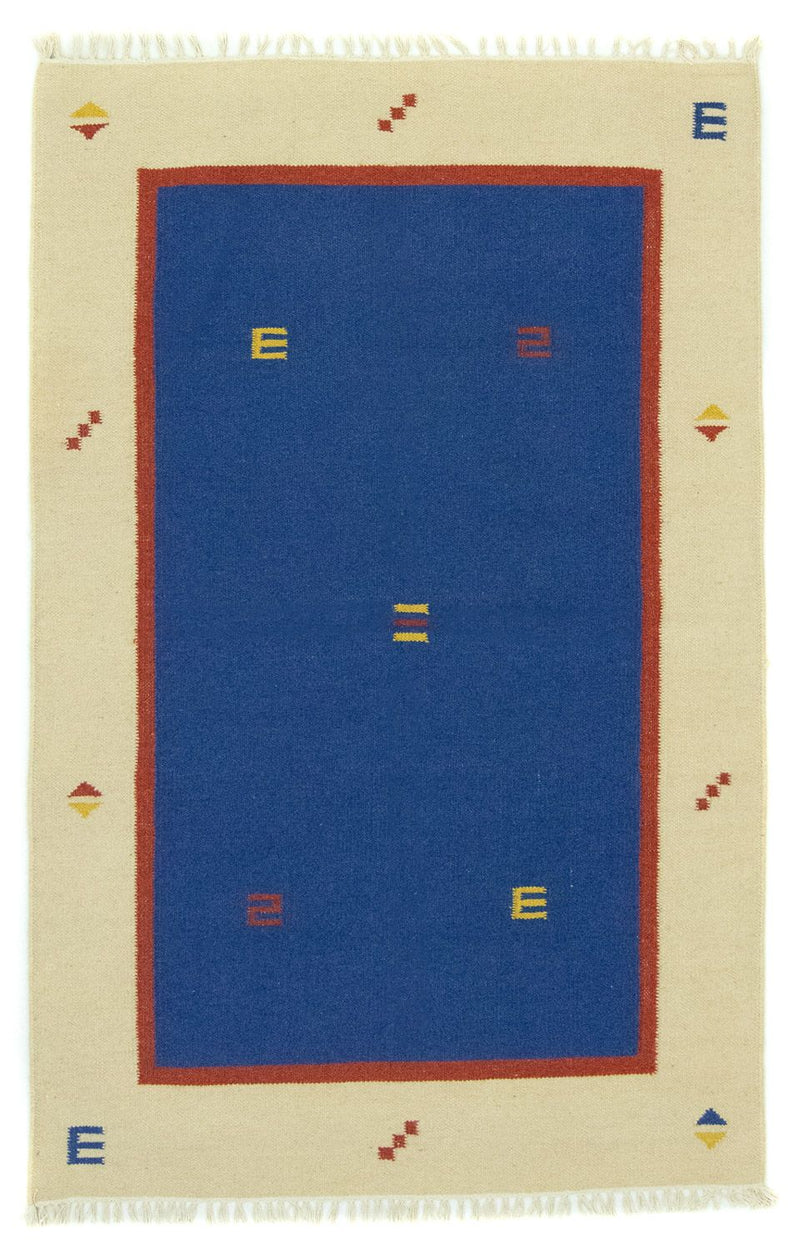Kelim Teppich - Trendy 180 x 120 cm - blau