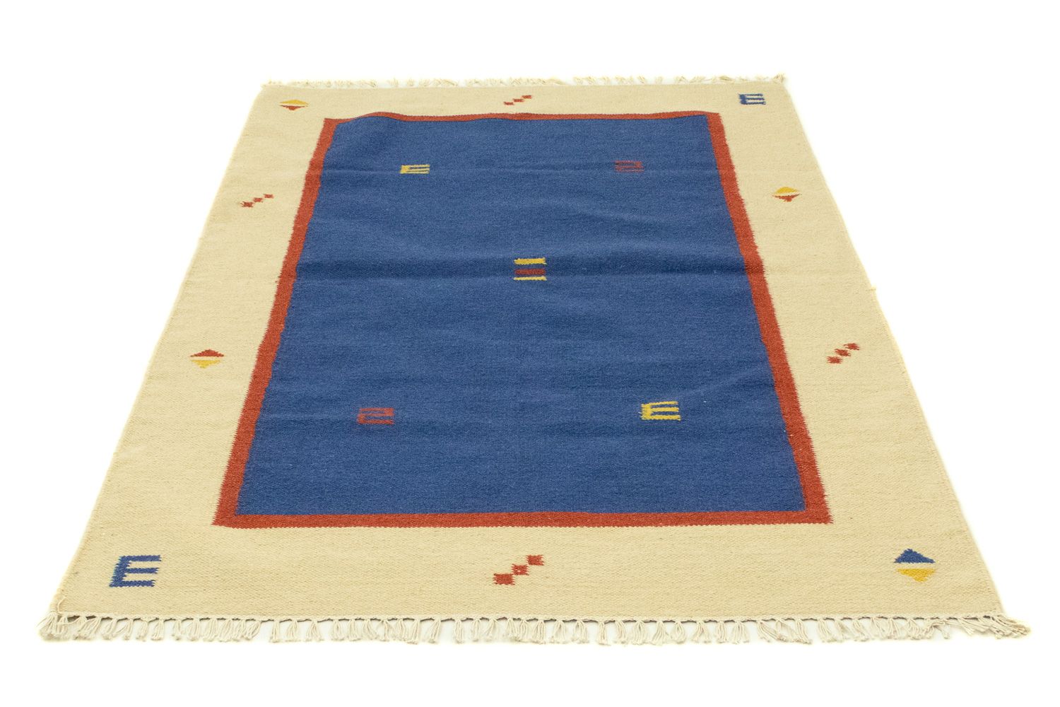 Kelim Teppich - Trendy 180 x 120 cm - blau