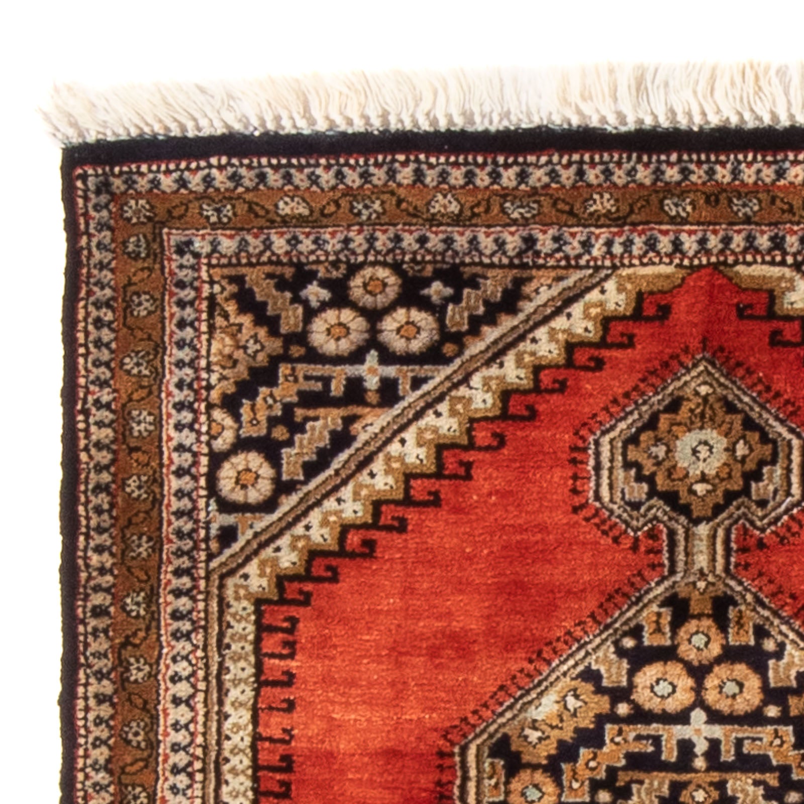 Seidenteppich - Ghom Seide - Premium - 77 x 56 cm - orange