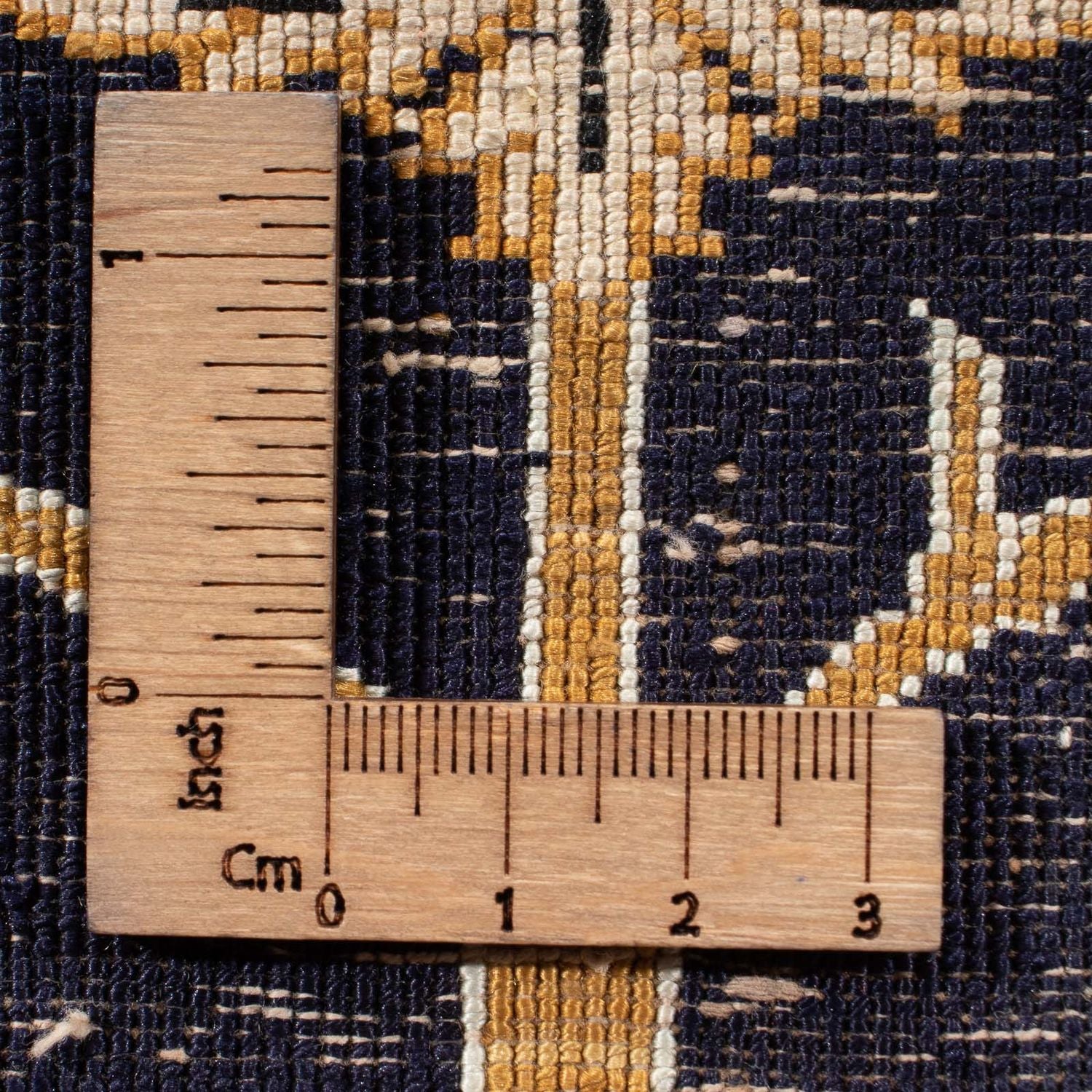 Seidenteppich - Ghom Seide - Premium - 72 x 57 cm - dunkelblau