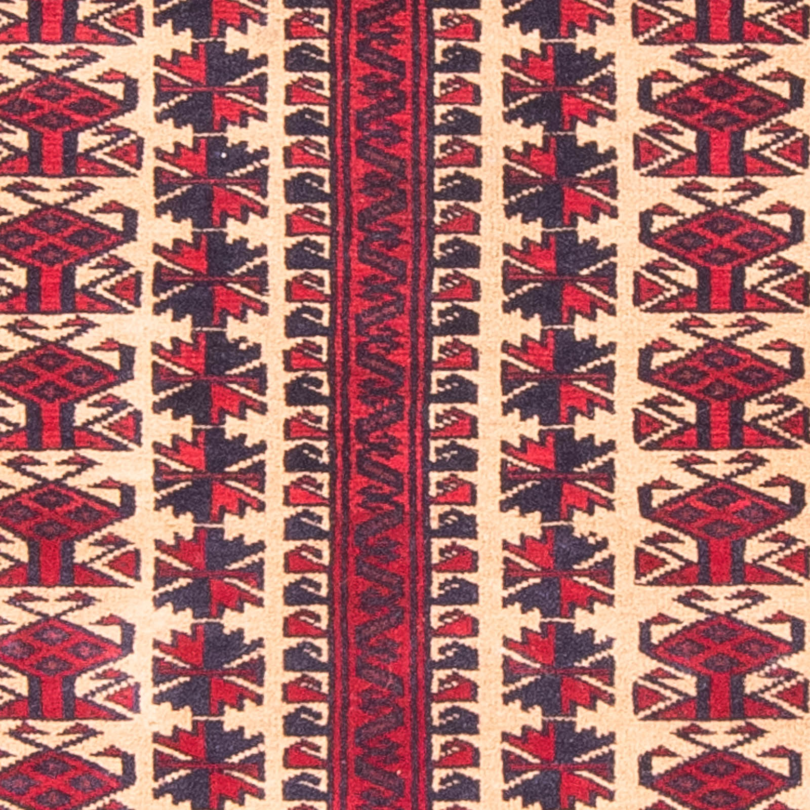 Belutsch Teppich - Gebetsteppich - 132 x 94 cm - beige
