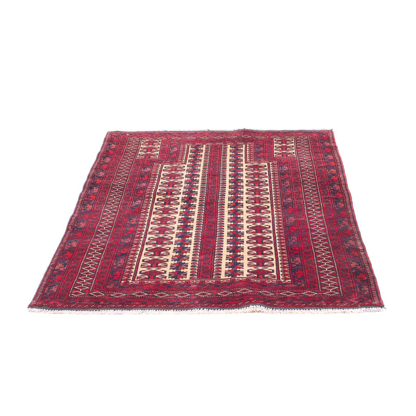 Belutsch Teppich - Gebetsteppich - 132 x 94 cm - beige