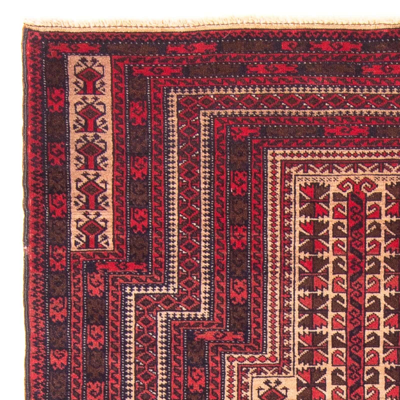 Belutsch Teppich - Gebetsteppich - 132 x 95 cm - beige