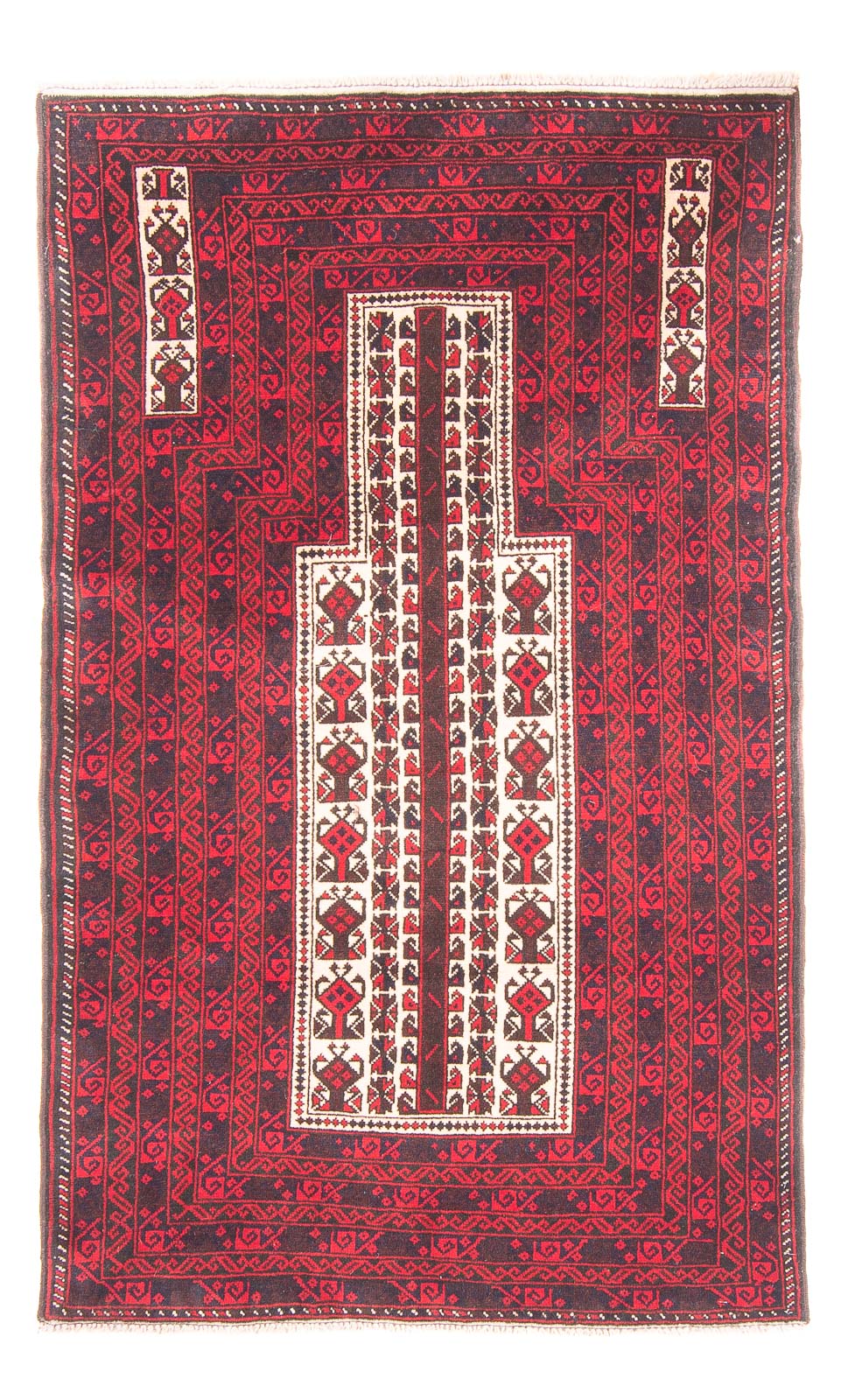Belutsch Teppich - Gebetsteppich - 154 x 89 cm - beige