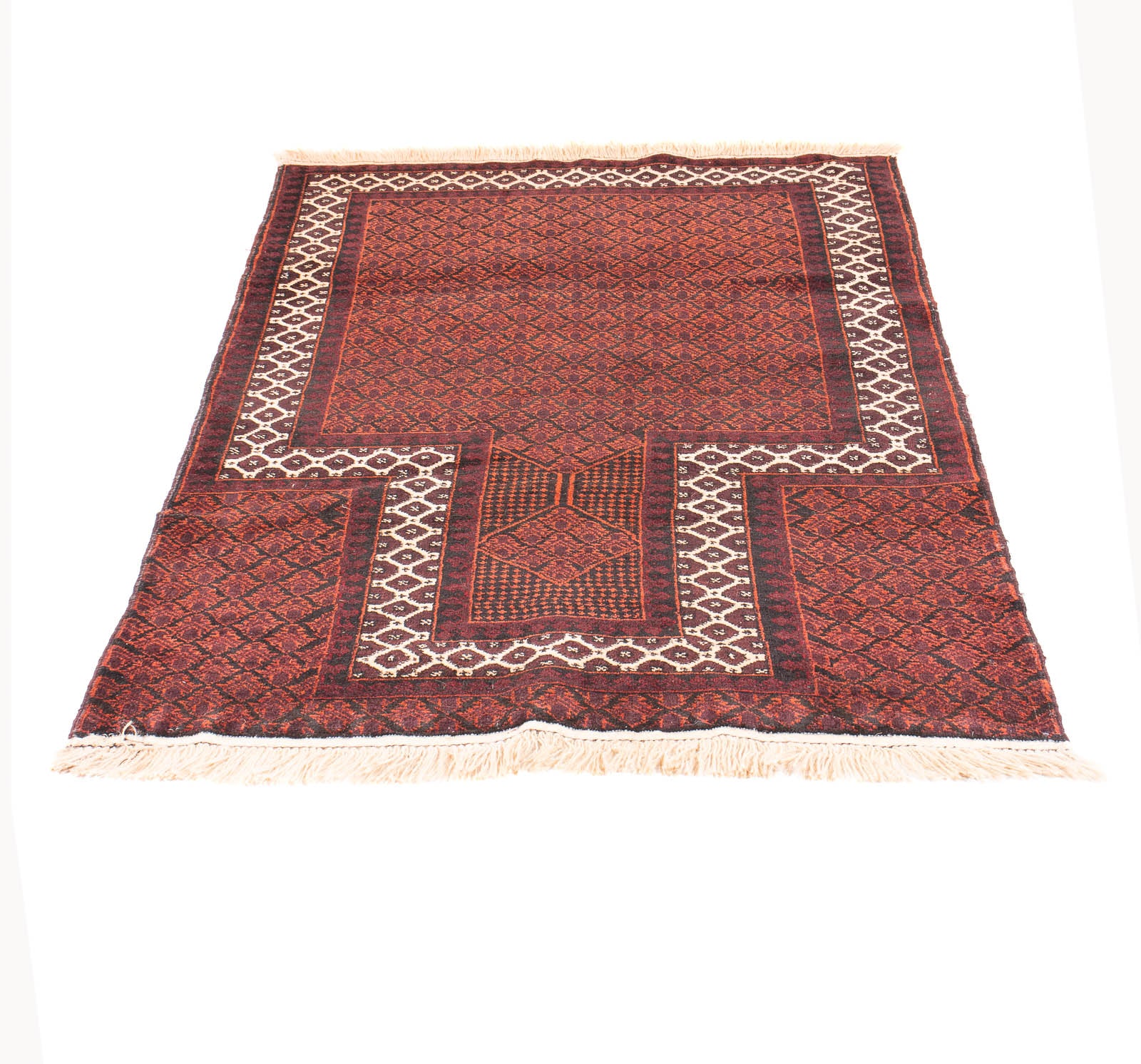 Belutsch Teppich - Gebetsteppich - 142 x 85 cm - rot