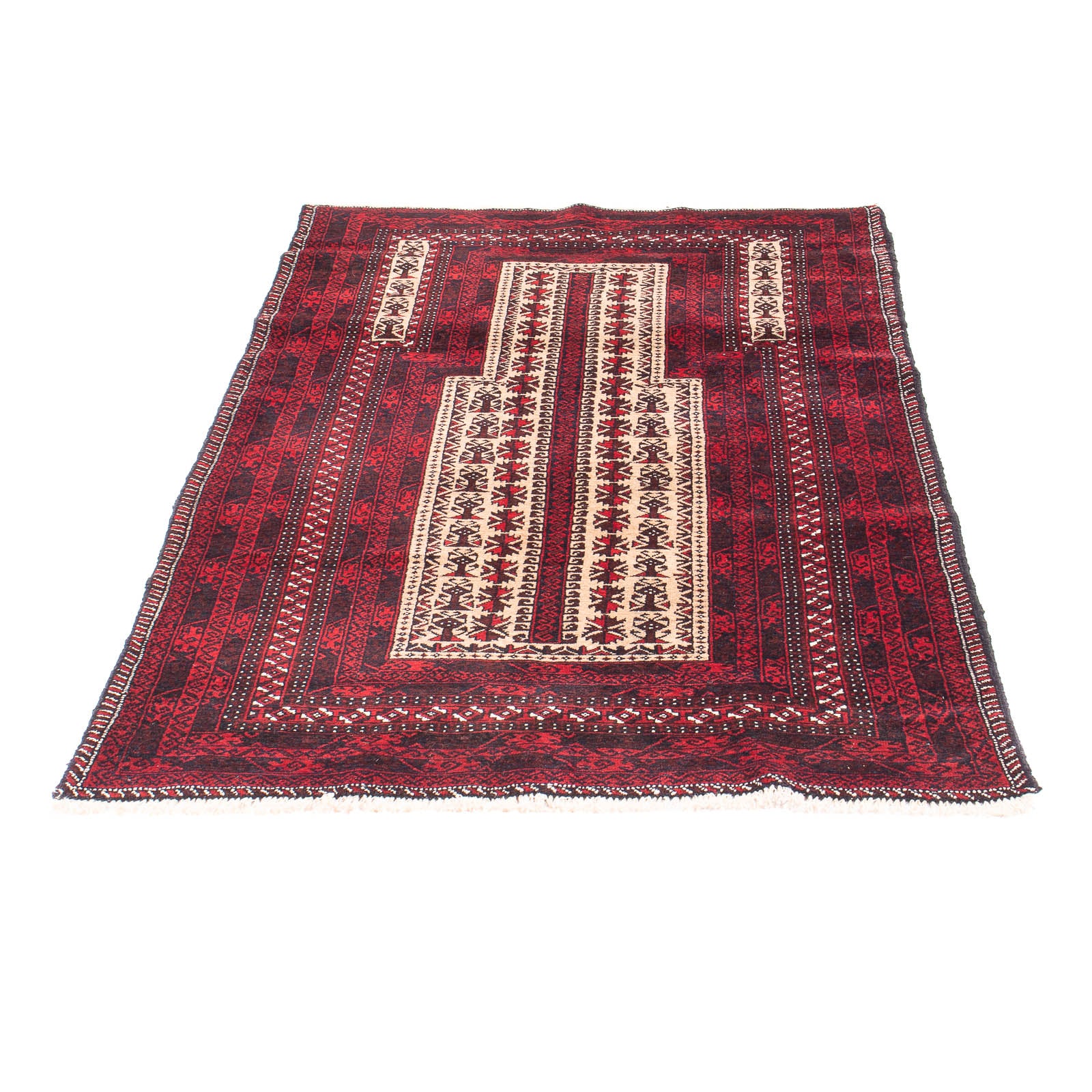Belutsch Teppich - Gebetsteppich - 154 x 93 cm - beige