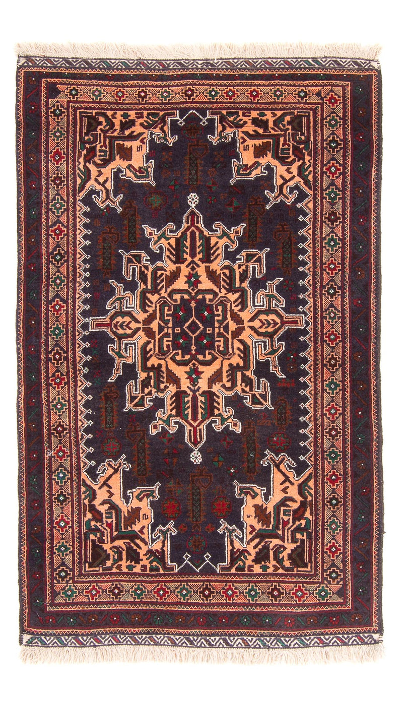 Belutsch Teppich - 150 x 89 cm - dunkelblau
