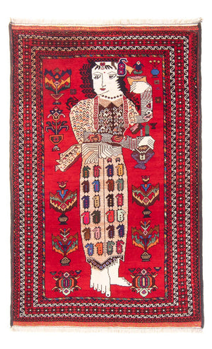 Belutsch Teppich - 145 x 92 cm - rot