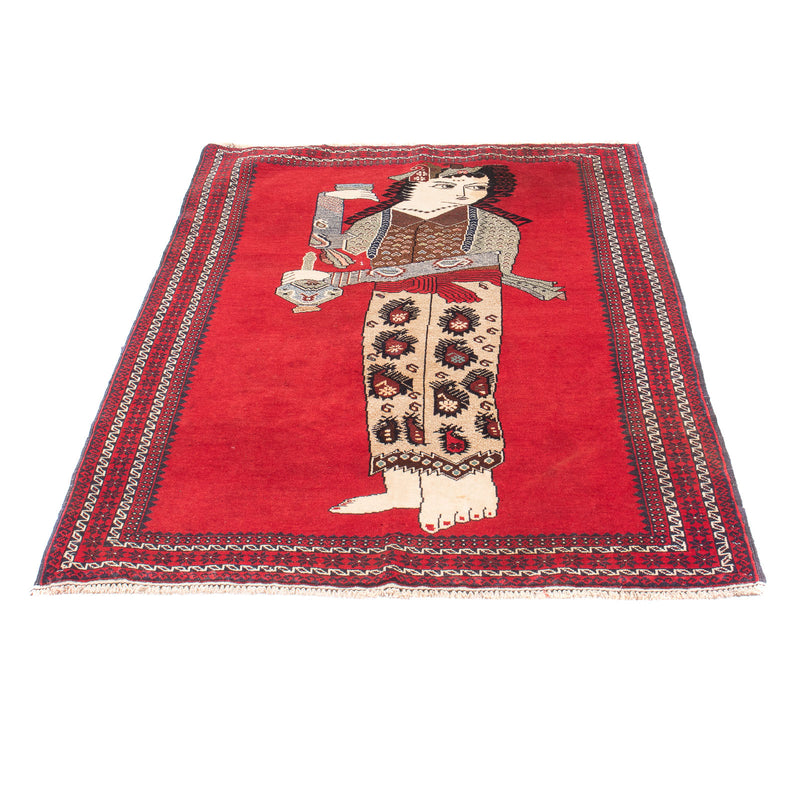 Belutsch Teppich - 138 x 89 cm - rot