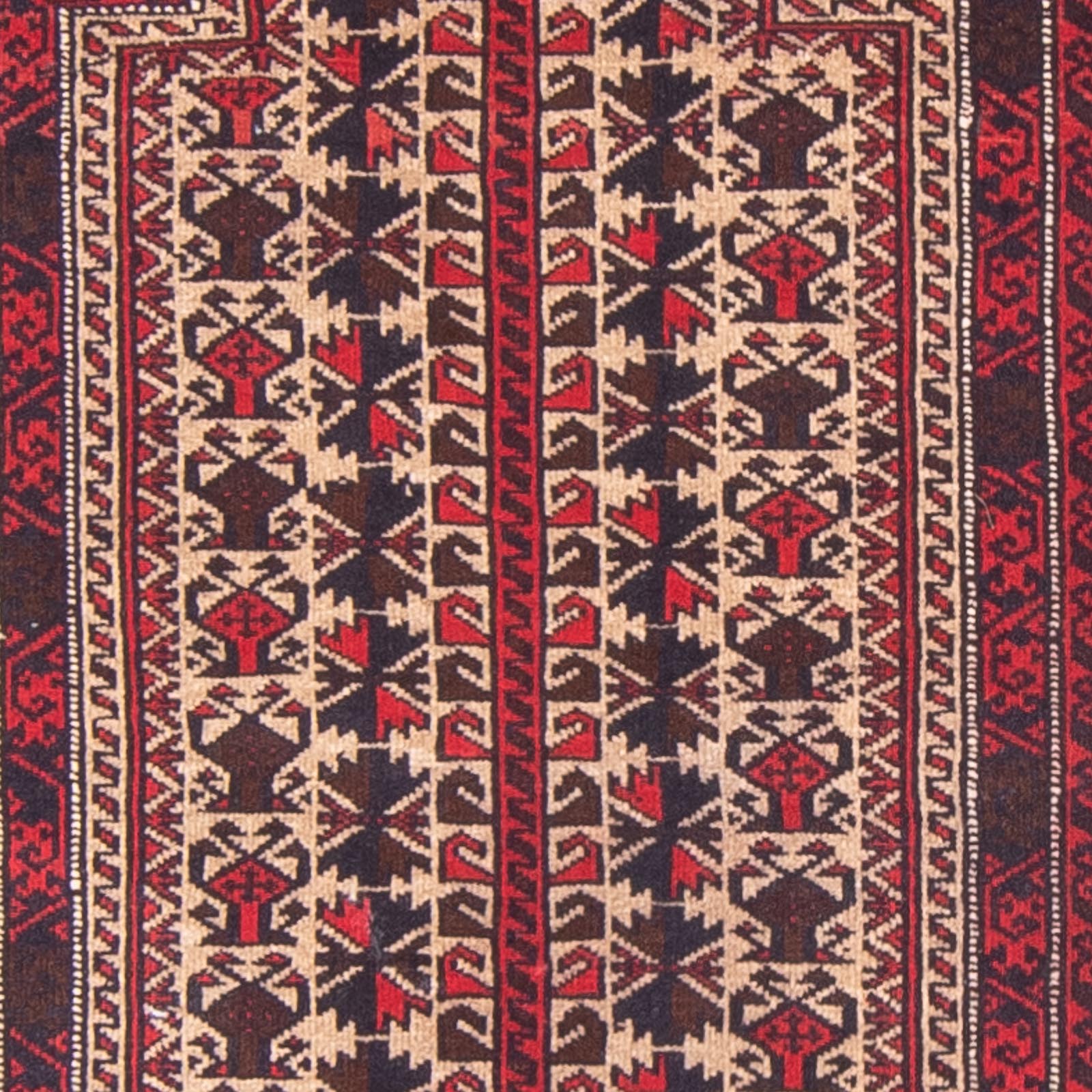 Belutsch Teppich - Gebetsteppich - 135 x 90 cm - beige