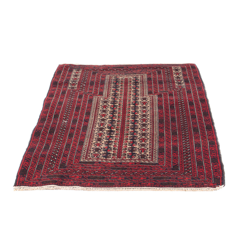 Belutsch Teppich - Gebetsteppich - 135 x 90 cm - beige