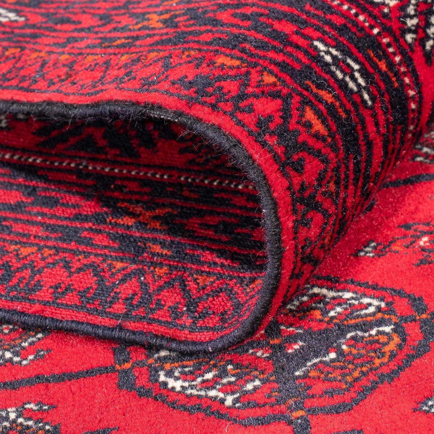 Läufer Afghan - Buchara - 380 x 90 cm - rot