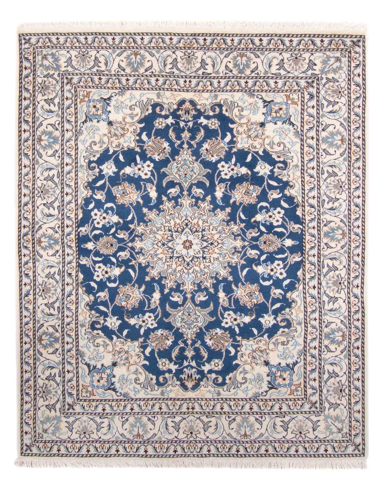 Perserteppich - Nain - Royal - 190 x 149 cm - blau