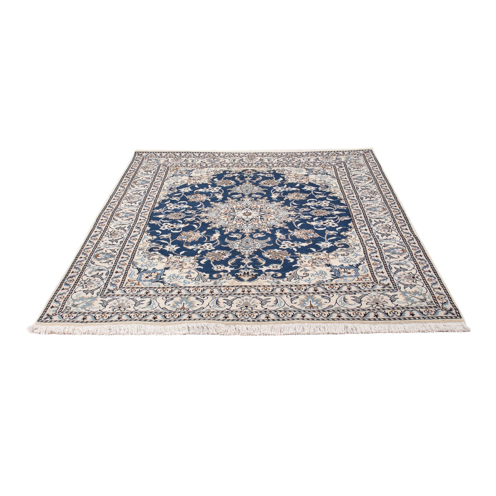 Perserteppich - Nain - Royal - 190 x 149 cm - blau