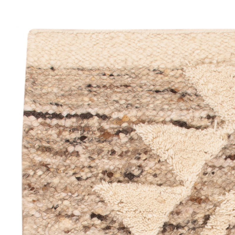 Wollteppich - 90 x 60 cm - hellbeige