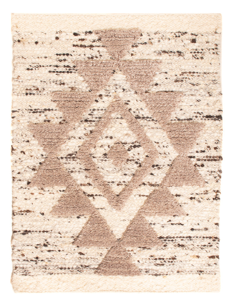 Wollteppich - 90 x 60 cm - hellbeige