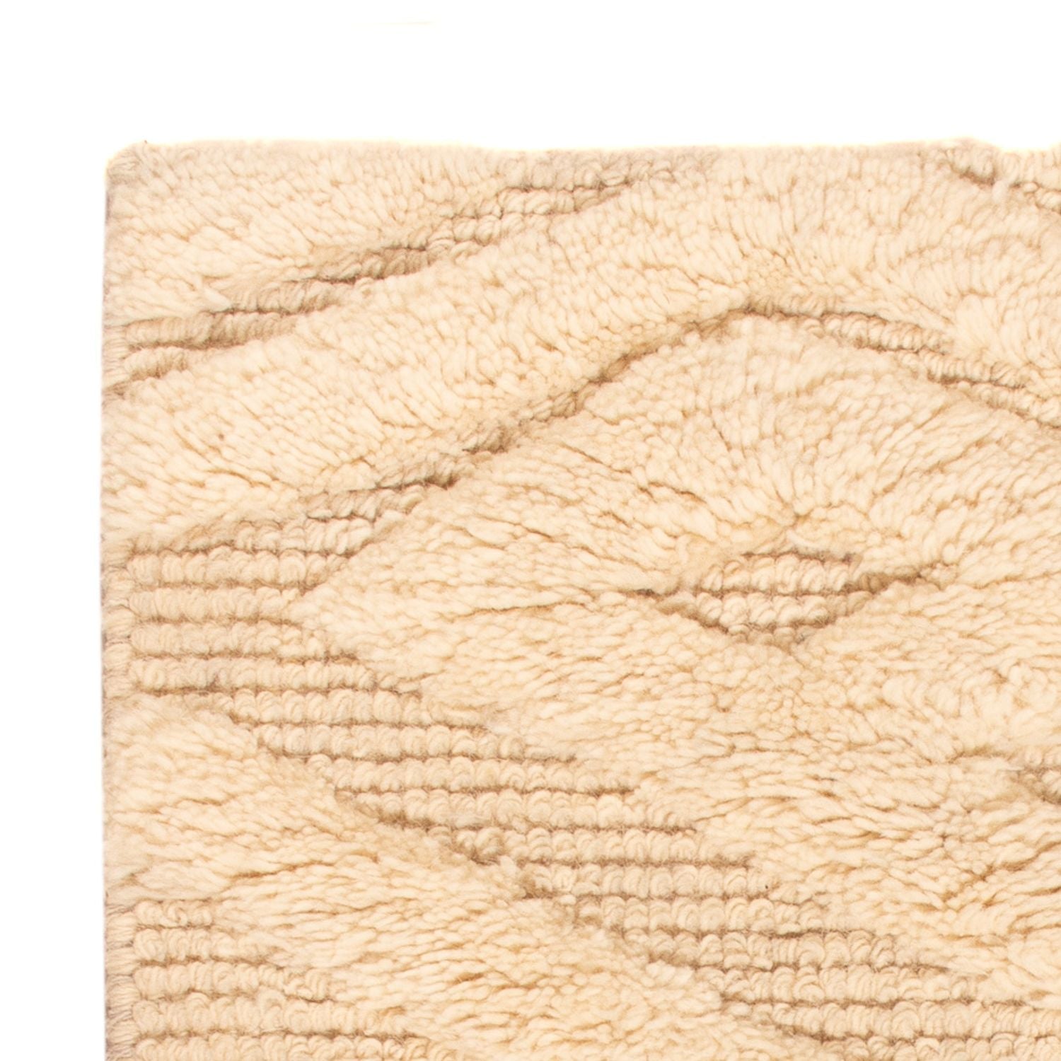 Wollteppich - 90 x 60 cm - hellbeige