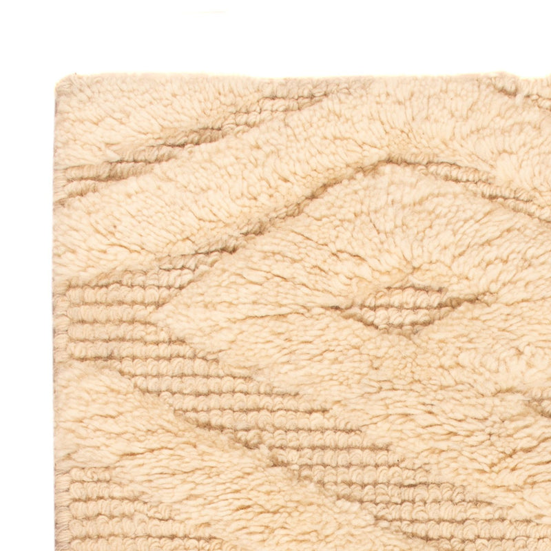 Wollteppich - 90 x 60 cm - hellbeige