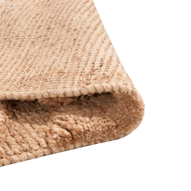 Wollteppich - 90 x 60 cm - dunkelbeige