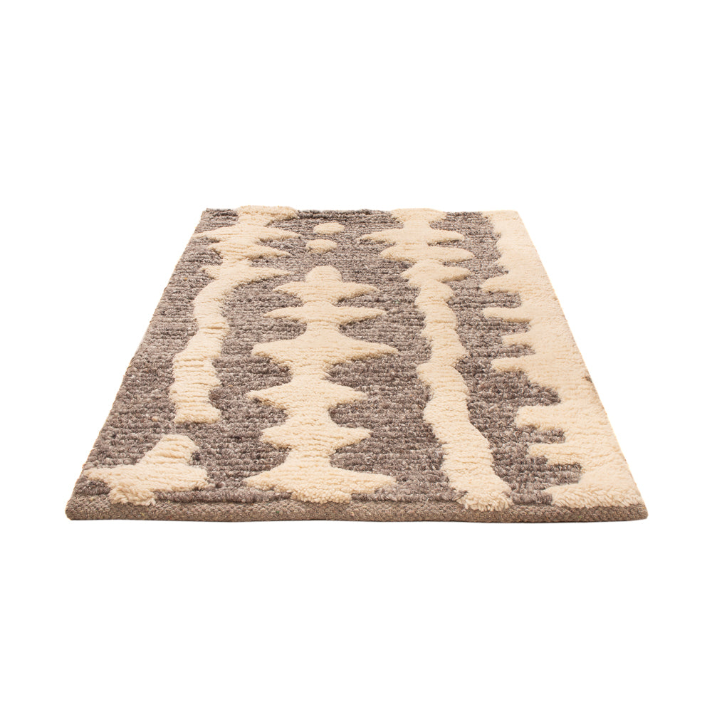 Wollteppich - 90 x 60 cm - beige