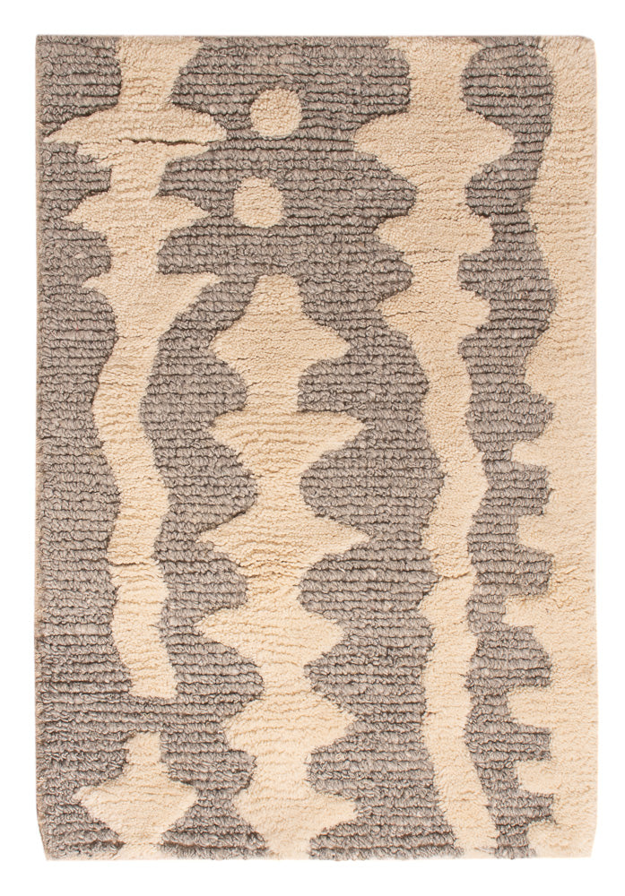 Wollteppich - 90 x 60 cm - beige