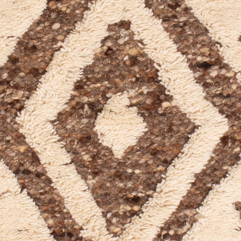 Wollteppich - 90 x 60 cm - dunkelbeige