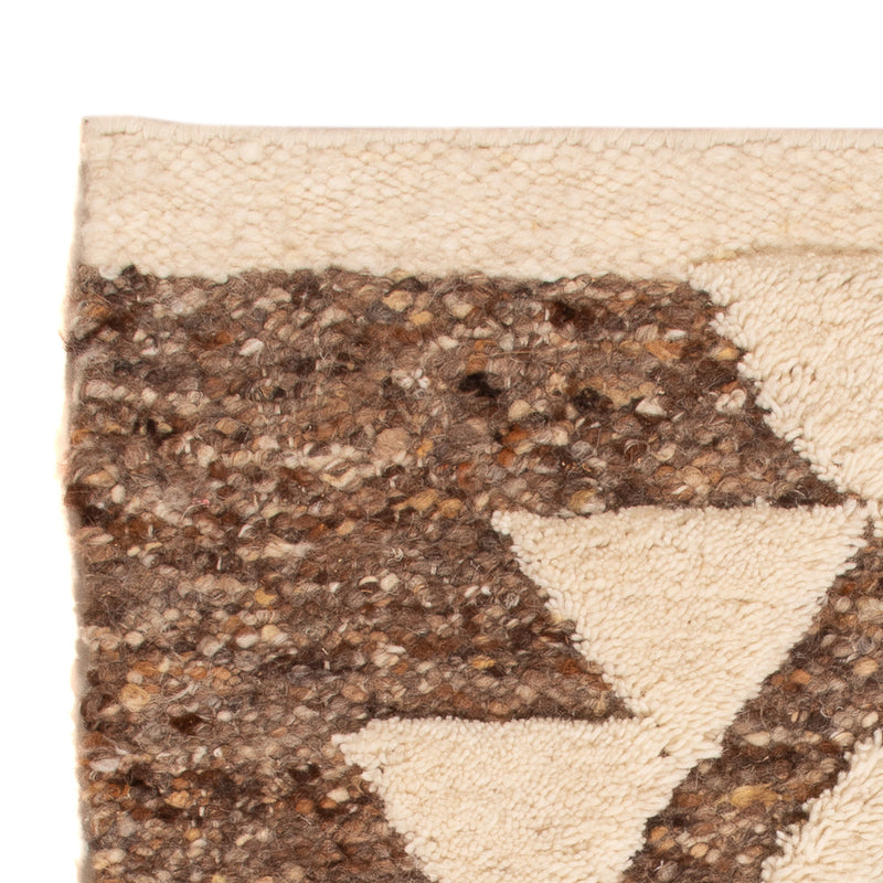 Wollteppich - 90 x 60 cm - dunkelbeige
