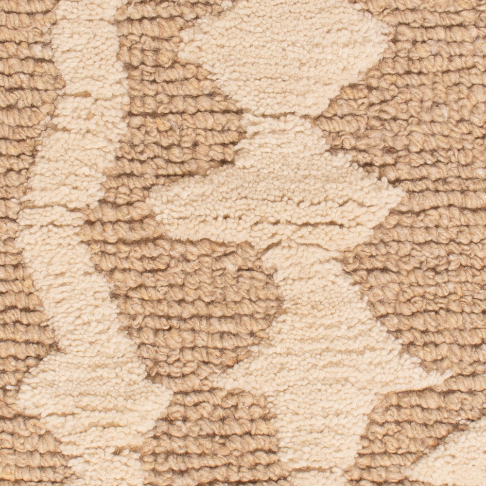 Wollteppich - 90 x 60 cm - dunkelbeige