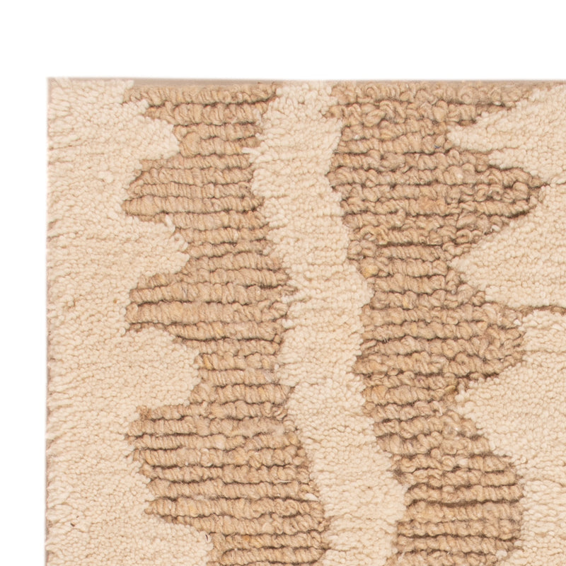 Wollteppich - 90 x 60 cm - dunkelbeige