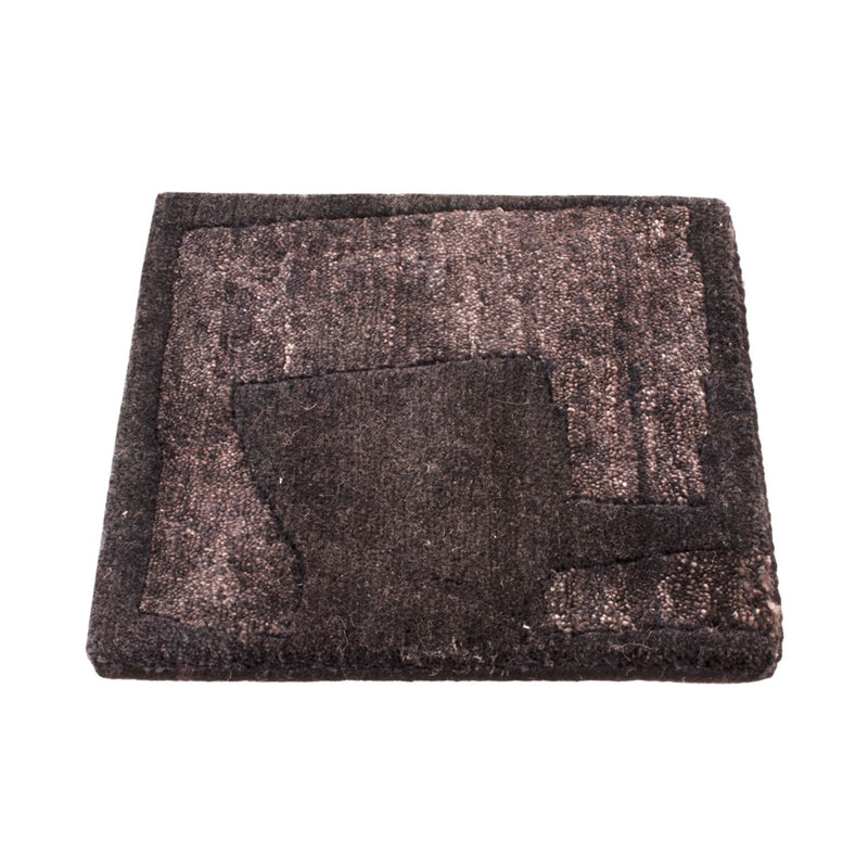 Designer Teppich quadratisch  - 30 x 30 cm - anthrazit