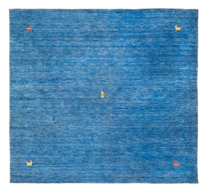 Gabbeh Teppich - Softy quadratisch  - 250 x 250 cm - blau
